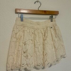 Hollister Cream Lace Skirt